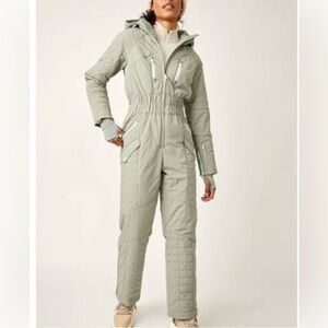 Free People FP Movement All Prepped
Ski Suit in Greyed Olive NWT